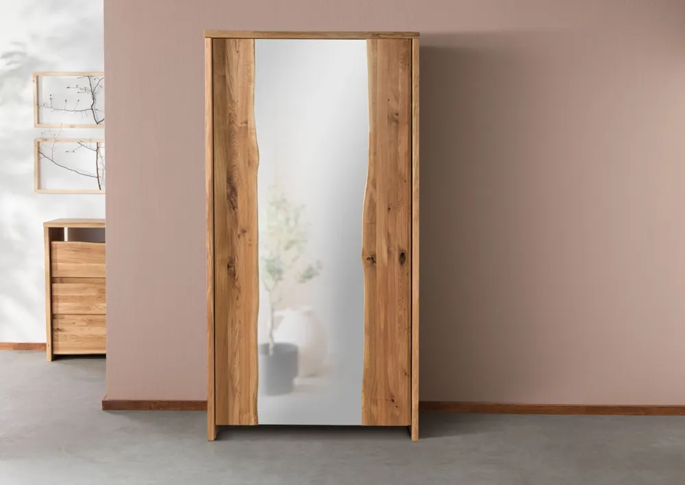 Massivmoebel24 Kleiderschrank PURE OAK, Wildeiche natur