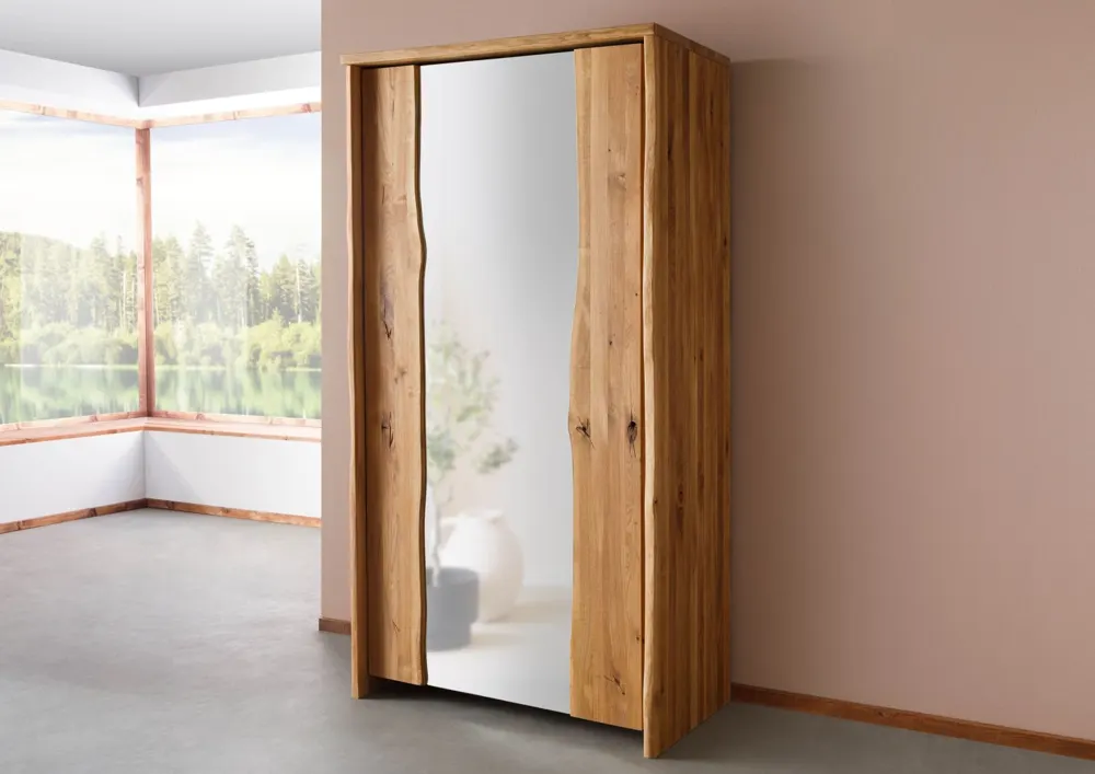 Massivmoebel24 Kleiderschrank PURE OAK, Wildeiche natur 2