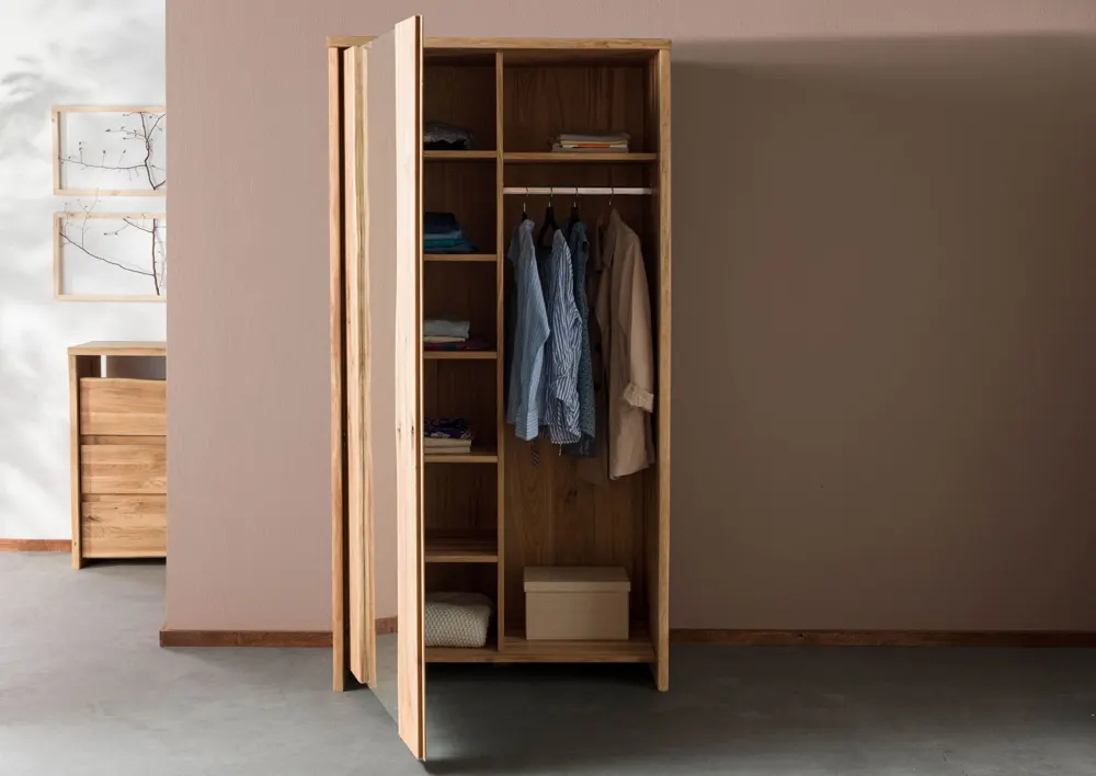 Massivmoebel24 Kleiderschrank PURE OAK, Wildeiche natur 3