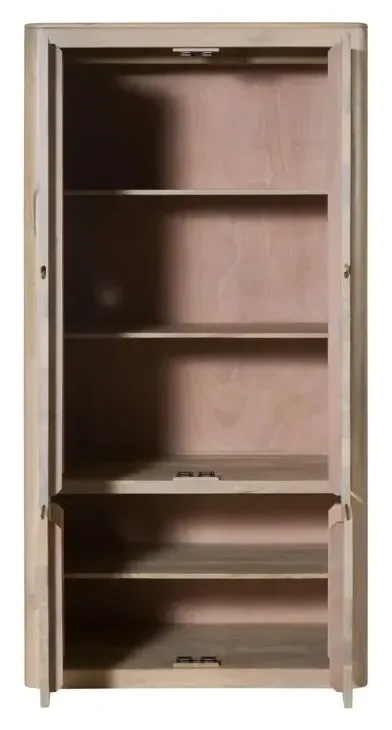 Massivmoebel24 Kleiderschrank TORONTO, Mango weiß lackiert 3