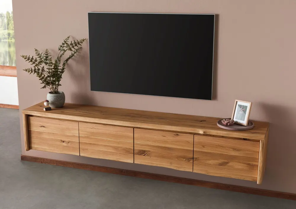 Massivmoebel24 Lowboard PURE OAK, Wildeiche natur geölt 2