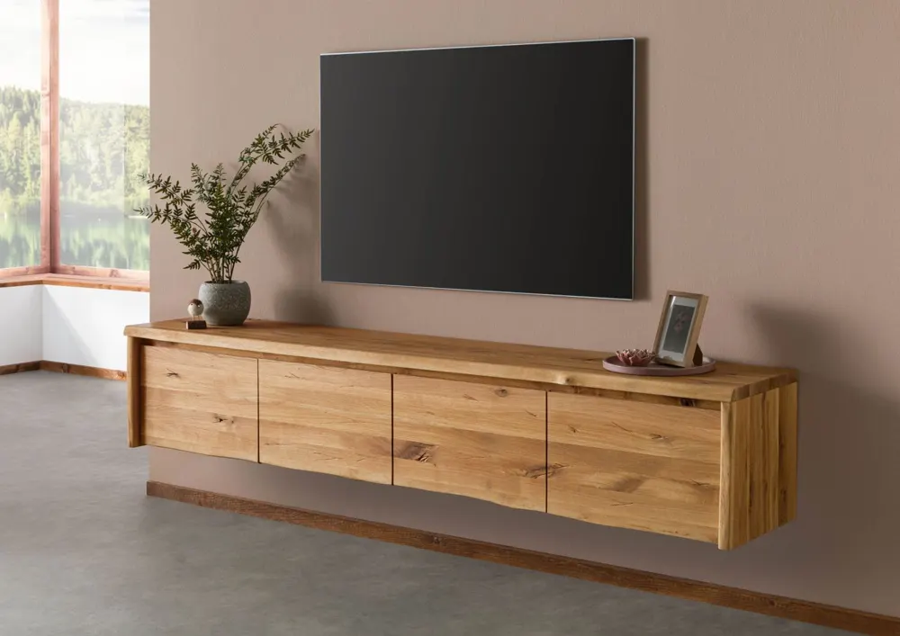 Massivmoebel24 Lowboard PURE OAK, Wildeiche natur geölt 3