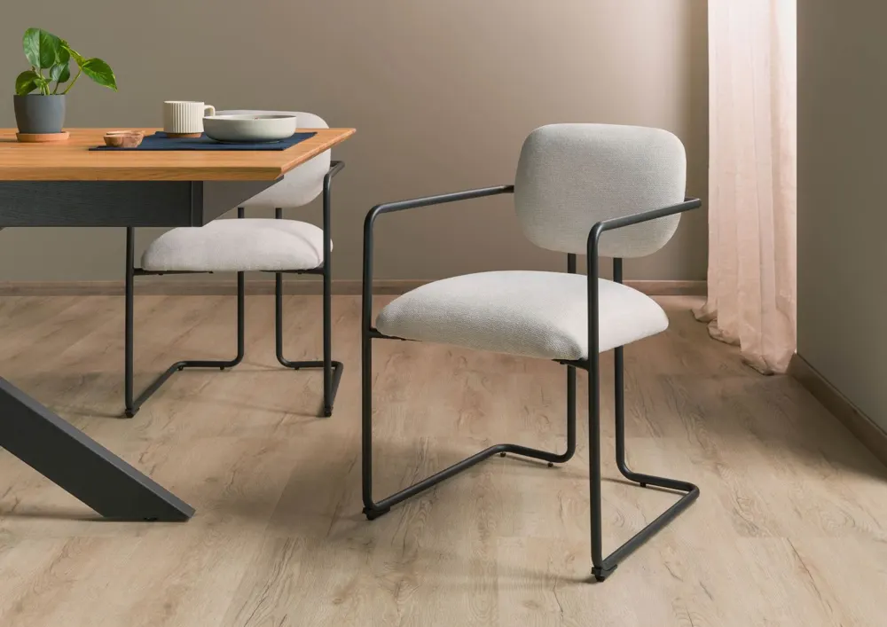 Massivmoebel24 Polsterstuhl ELISE #301, beige, 2er Set