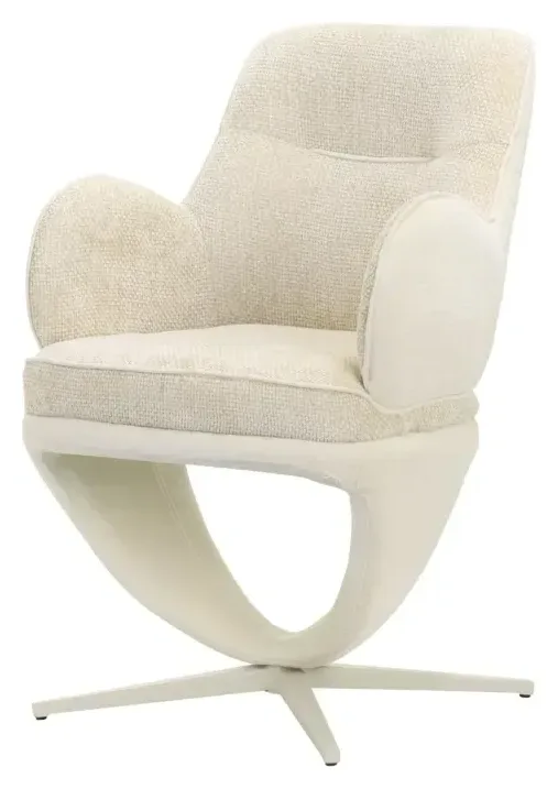 Massivmoebel24 Polsterstuhl KIAN, Chenille beige