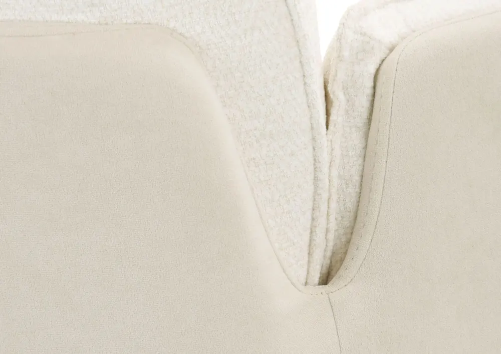 Massivmoebel24 Polsterstuhl TONI, Chenille-Velours beige 3