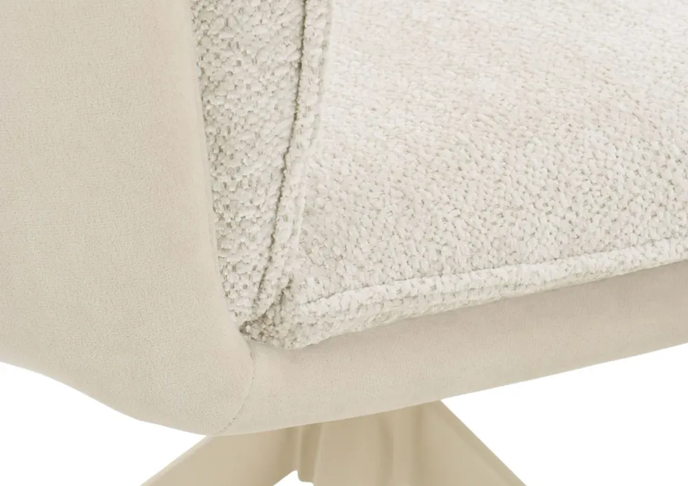 Massivmoebel24 Polsterstuhl XENIA, Chenille-Velours beige 3