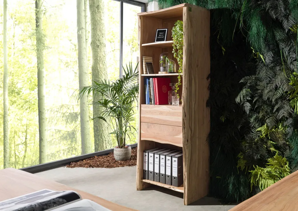 Massivmoebel24 Regal PURE ACACIA, Akazie natur lackiert