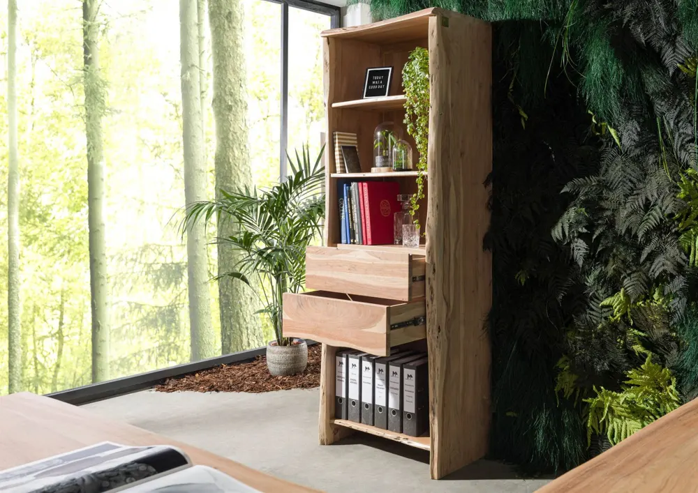 Massivmoebel24 Regal PURE ACACIA, Akazie natur lackiert 3