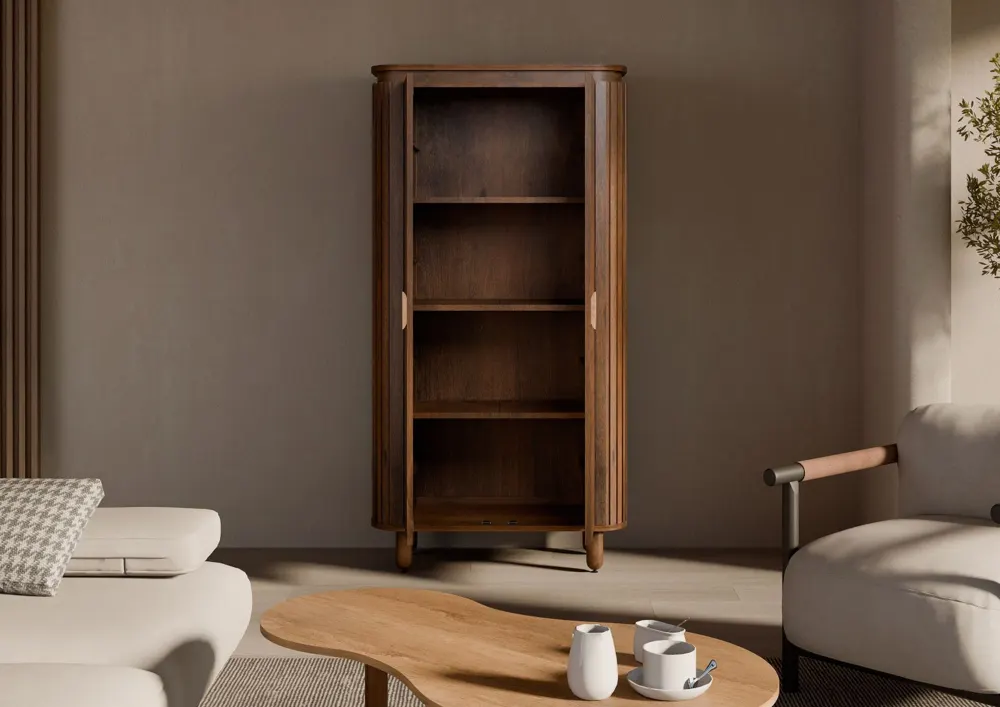 Massivmoebel24 Schrank KYOTO, Mango braun geölt 3