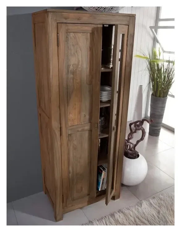 Massivmoebel24 Schrank NATURE GREY, Sheesham grau geölt 3