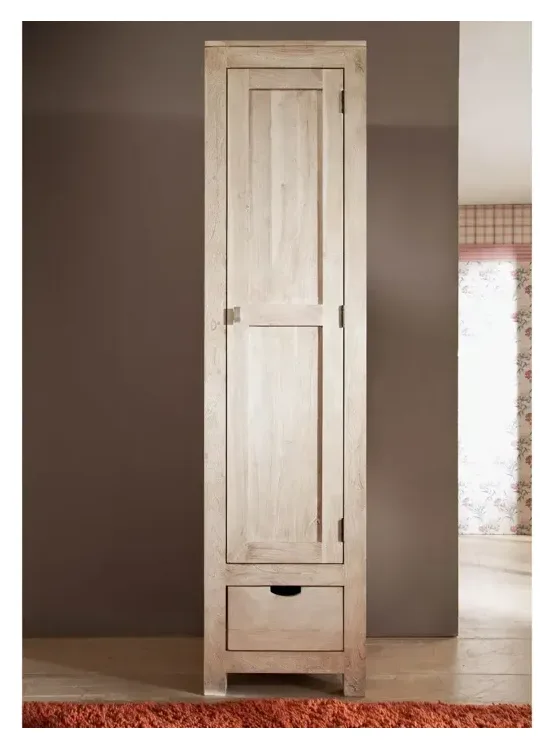Massivmoebel24 Schrank NATURE WHITE, Akazie white stone 3