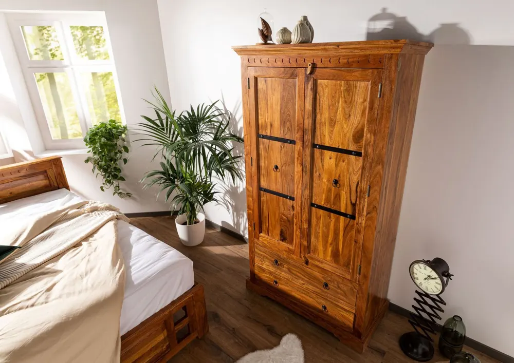 Massivmoebel24 Schrank OXFORD, Akazie honig 2