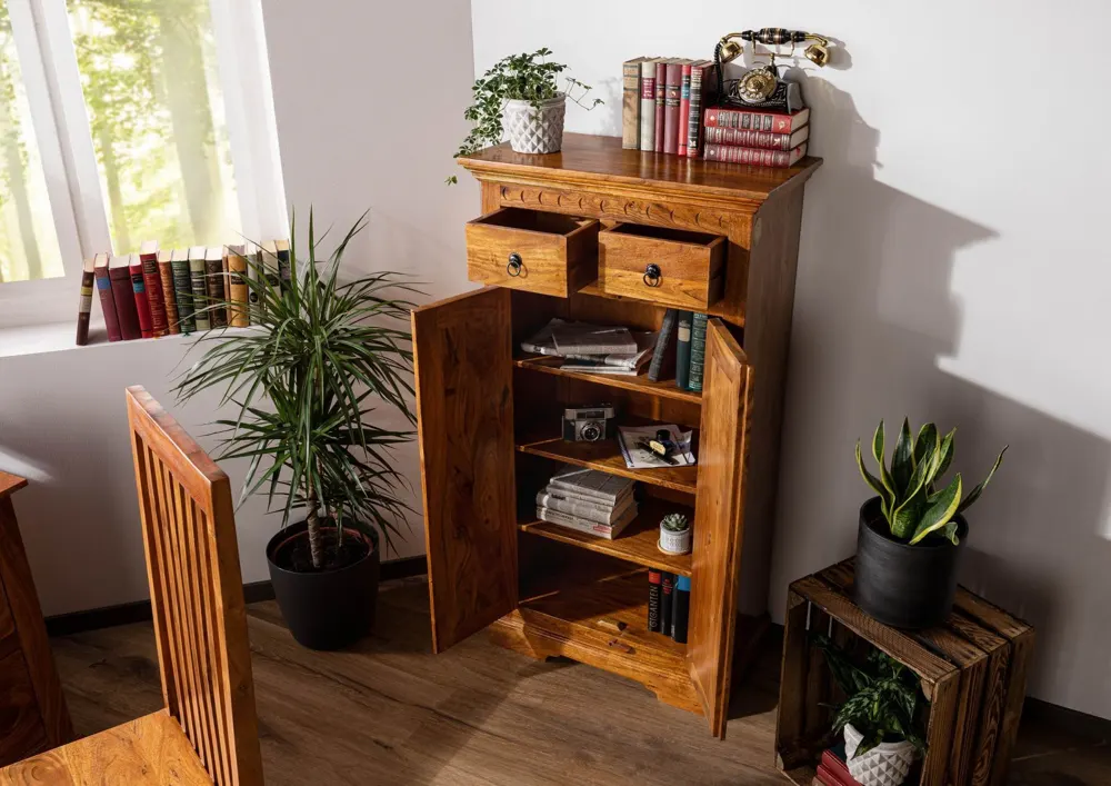 Massivmoebel24 Schrank OXFORD, Akazie honig lackiert 3