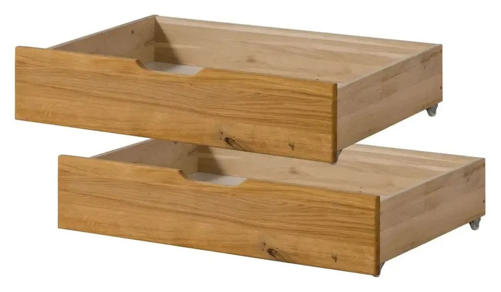 Massivmoebel24 Schubkasten-Set TOMME, Wildeiche natur geölt