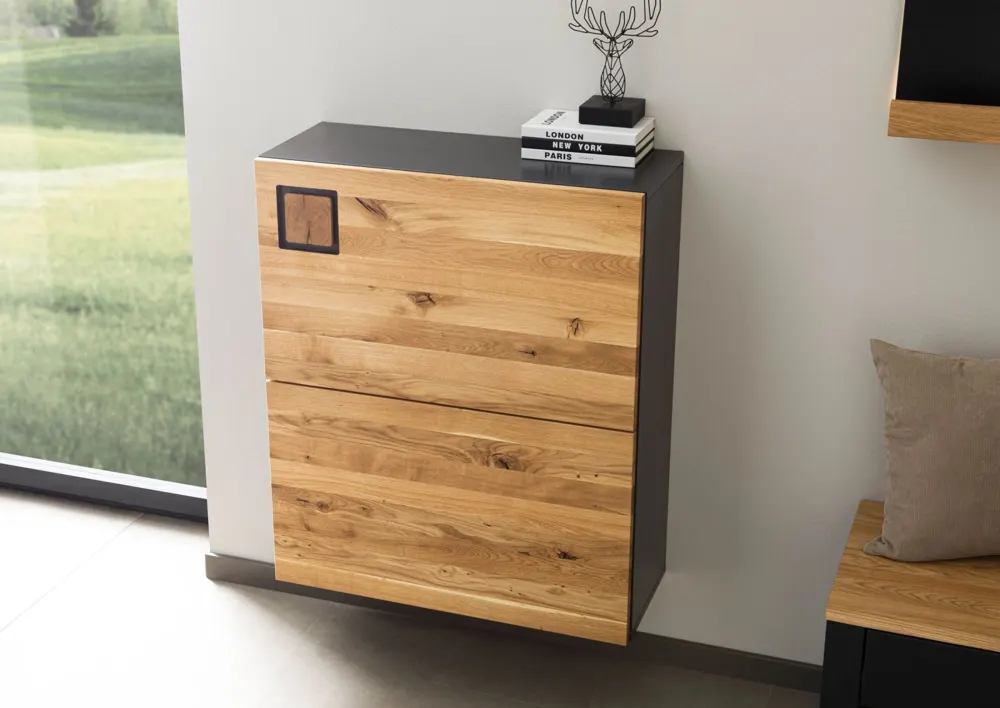 Massivmoebel24 Schuhschrank KITZBÜHEL, Wildeiche natur 2