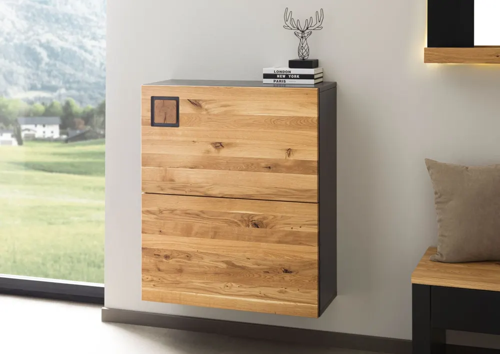 Massivmoebel24 Schuhschrank KITZBÜHEL, Wildeiche natur 3