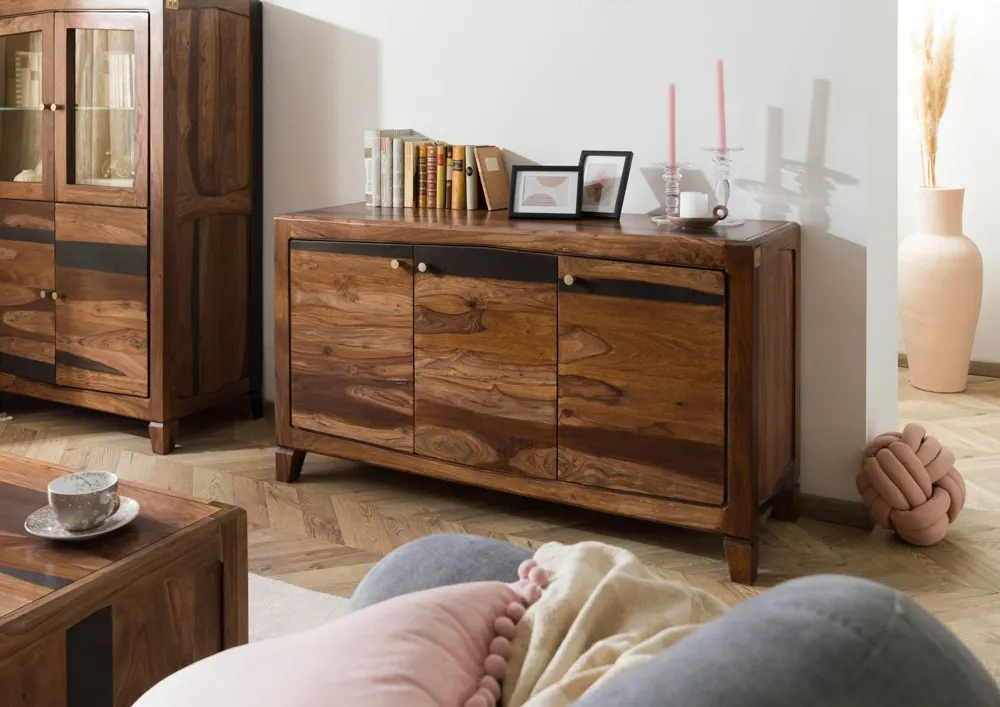 Massivmoebel24 Sideboard ANCONA, Sheesham dunkelbraun 3
