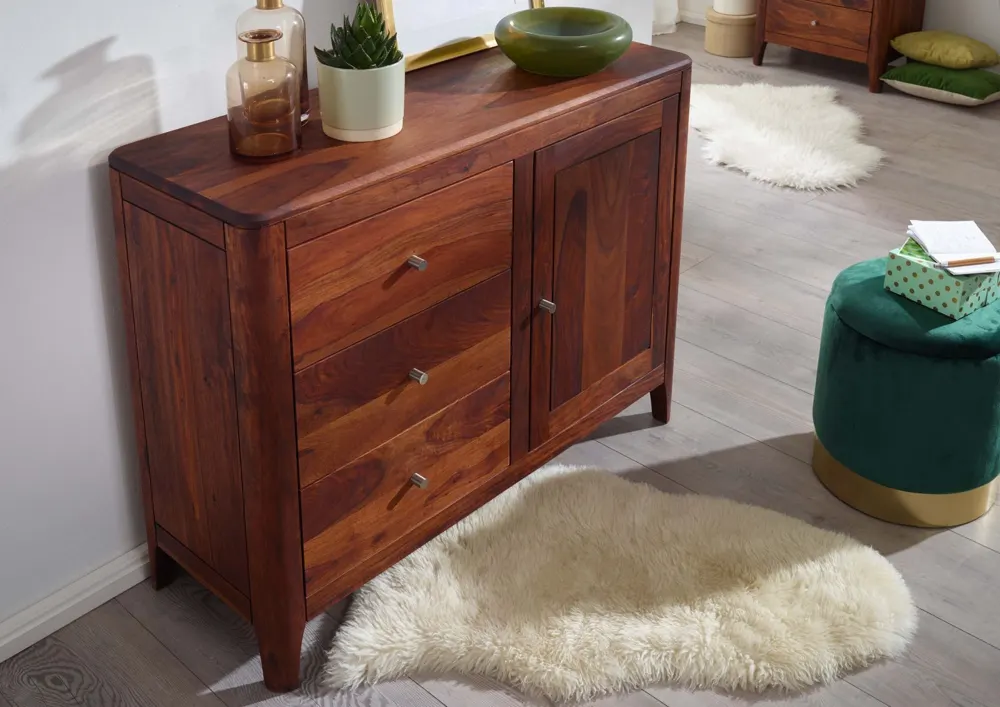 Massivmoebel24 Sideboard BROOKLYN, Sheesham walnuss geölt 2
