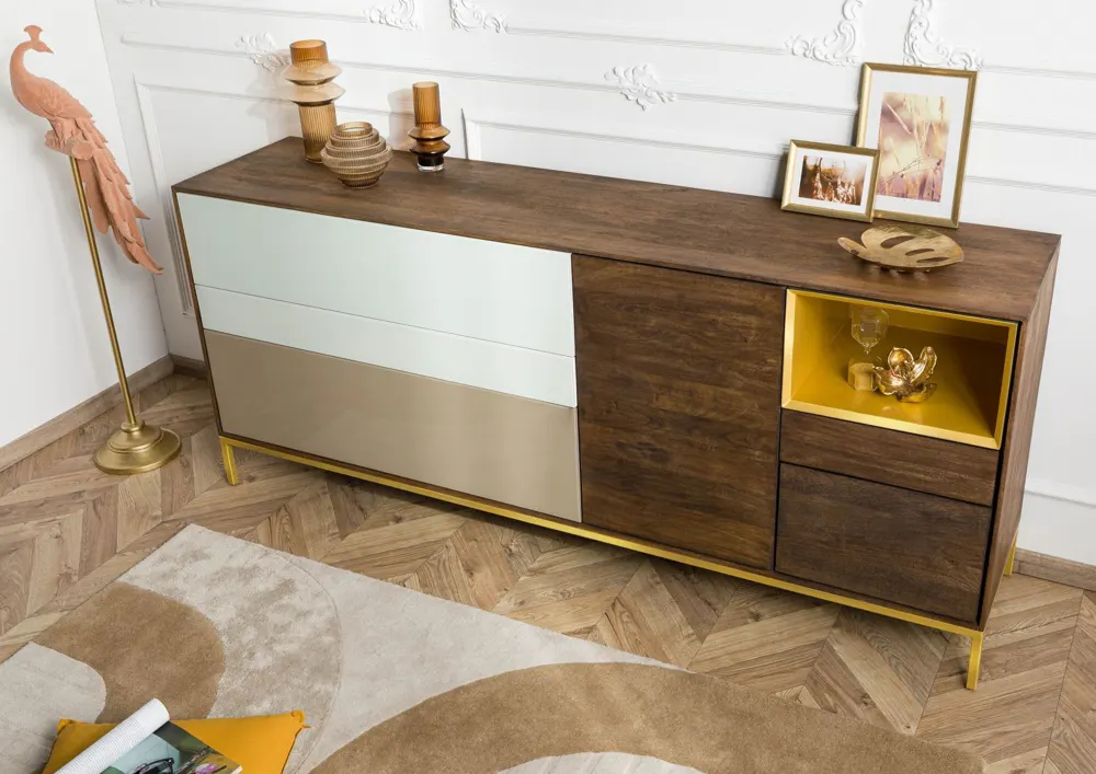 Massivmoebel24 Sideboard CHICAGO, Mango braun geölt 2