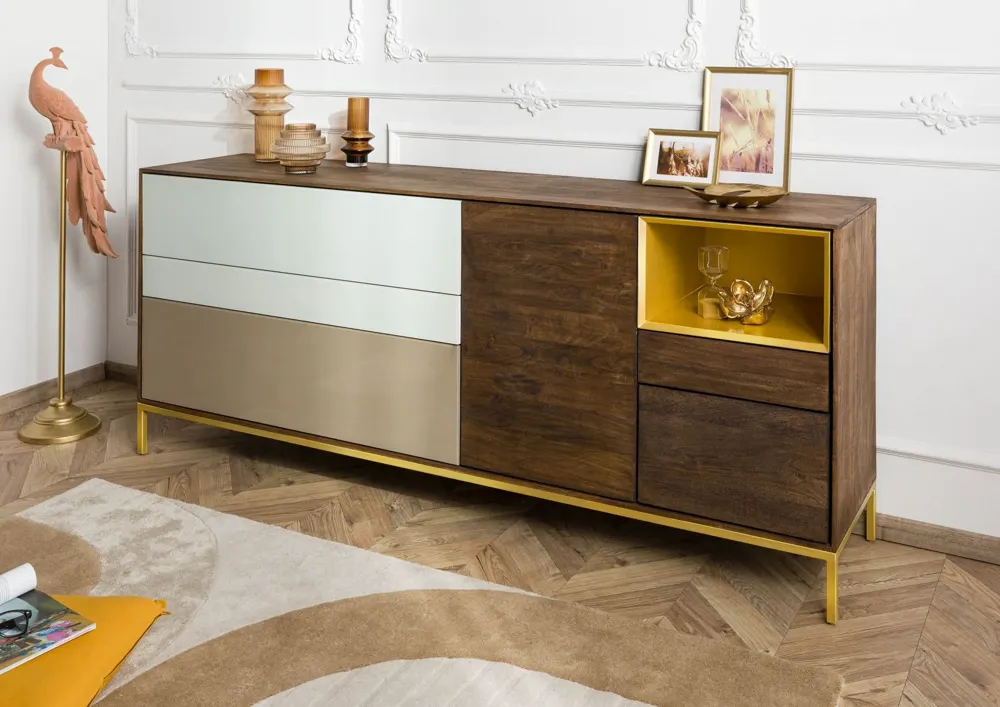 Massivmoebel24 Sideboard CHICAGO, Mango braun geölt 3