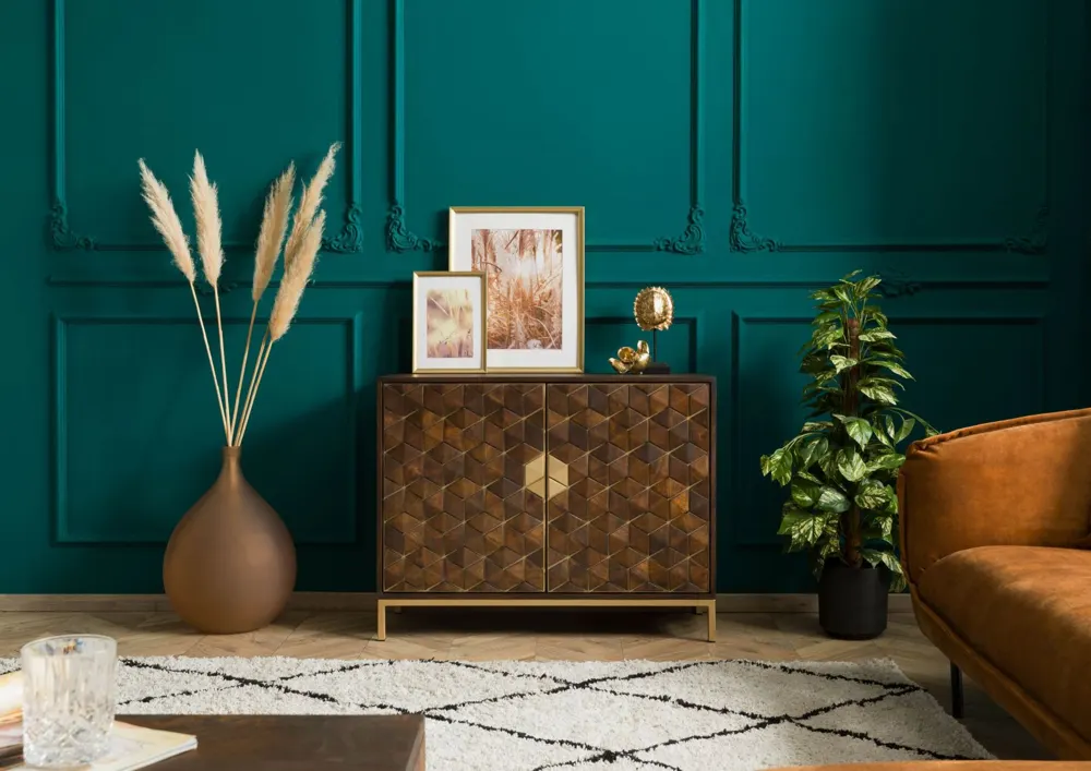 Massivmoebel24 Sideboard DIAMOND, Mango braun geölt