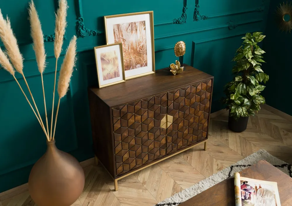 Massivmoebel24 Sideboard DIAMOND, Mango braun geölt 2