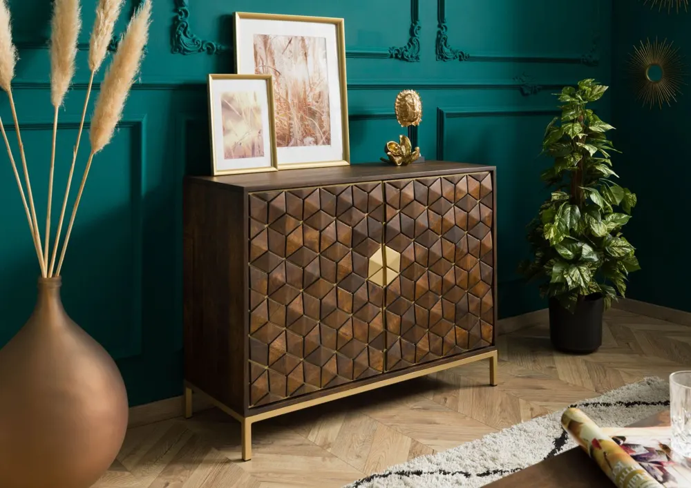 Massivmoebel24 Sideboard DIAMOND, Mango braun geölt 3