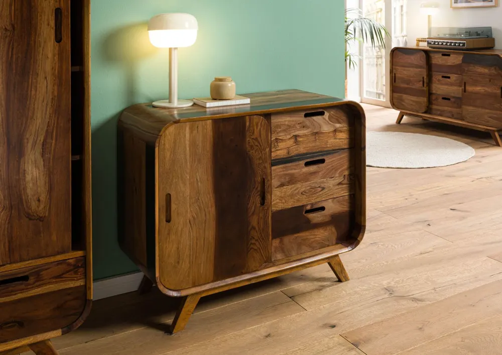 Massivmoebel24 Sideboard MAILAND, Sheesham dunkelbraun 3
