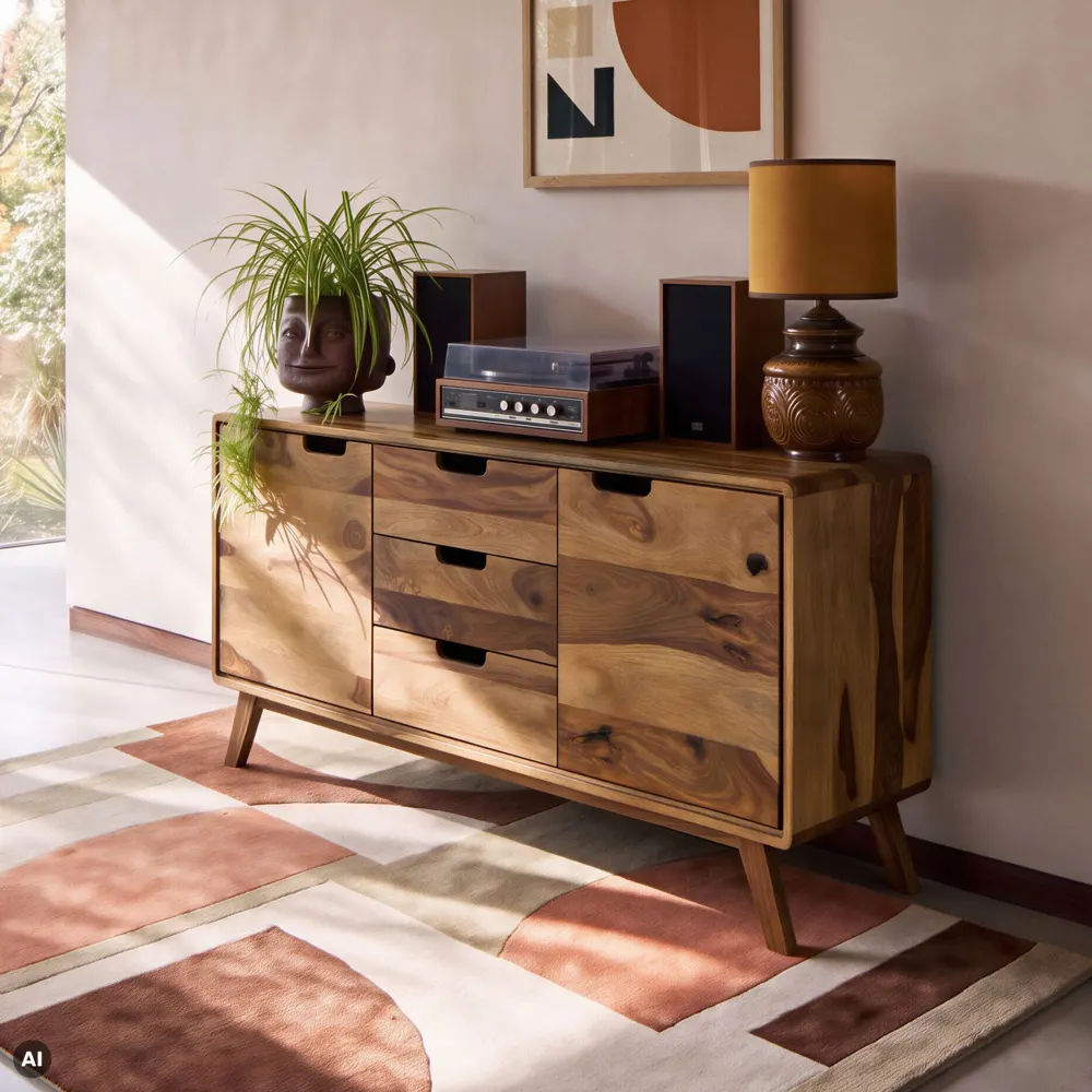 Massivmoebel24 Sideboard MALMÖ 2, Sheesham natur 2