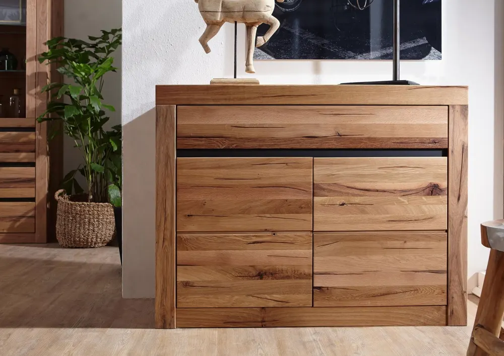 Massivmoebel24 Sideboard MONTREUX, Wildeiche natur geölt