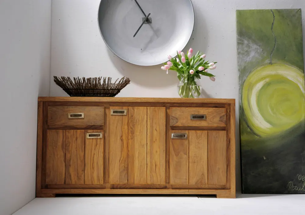 Massivmoebel24 Sideboard NATURE BROWN, Sheesham braun geölt 2