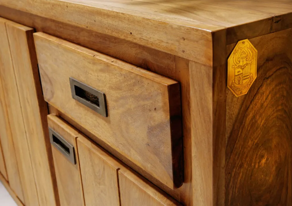 Massivmoebel24 Sideboard NATURE BROWN, Sheesham braun geölt 3