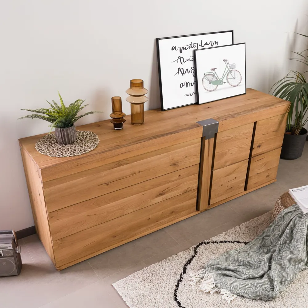 Massivmoebel24 Sideboard NEW AMSTERDAM, Eiche natur geölt 3