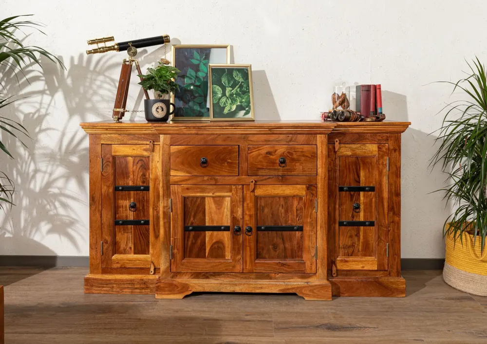 Massivmoebel24 Sideboard OXFORD, Akazie honig lackiert 3