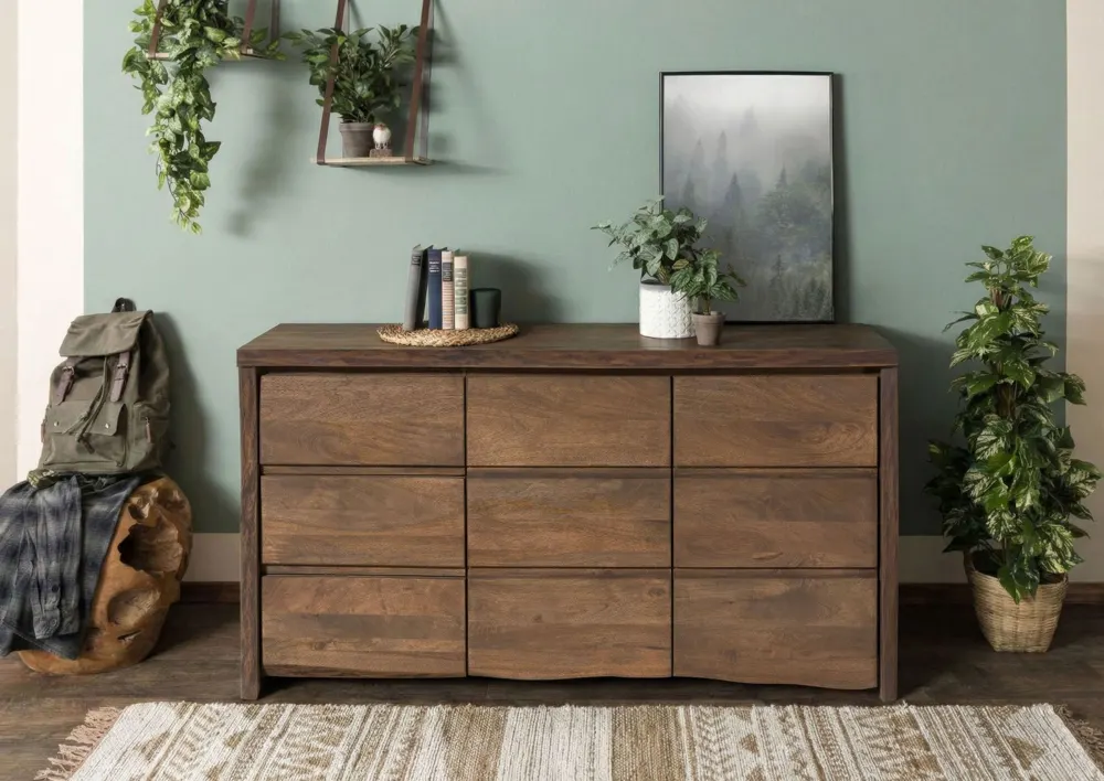 Massivmoebel24 Sideboard PURE MANGO, Mango braun geölt