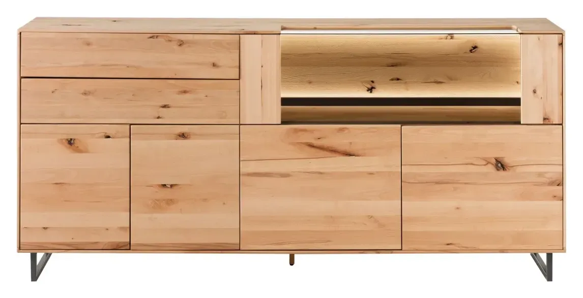 Massivmoebel24 Sideboard SALZBURG, Kernbuche natur geölt