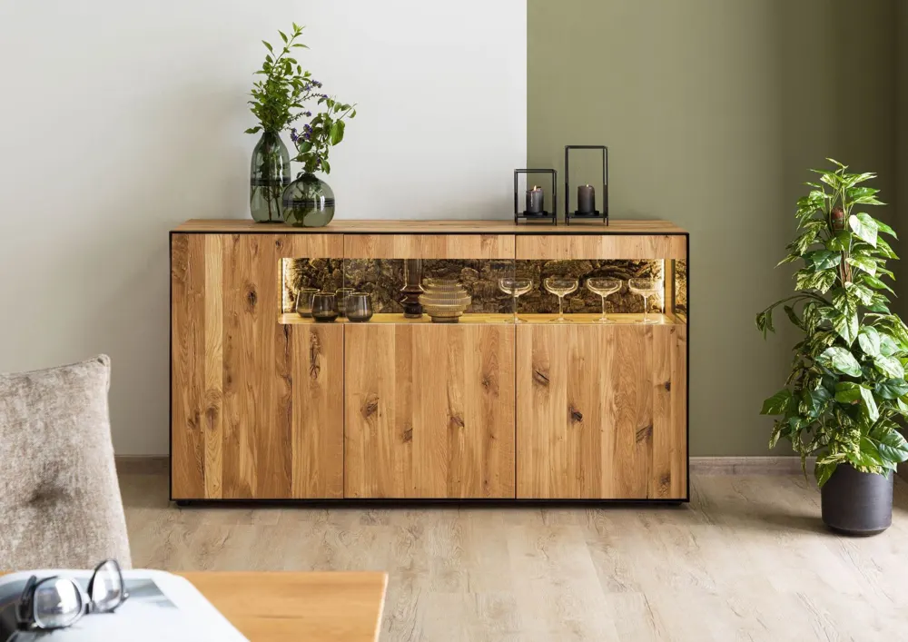 Massivmoebel24 Sideboard STARNBERG, Wildeiche natur geölt 2
