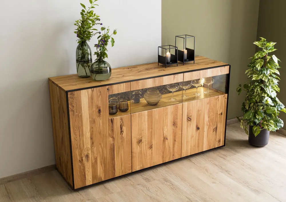 Massivmoebel24 Sideboard STARNBERG, Wildeiche natur geölt 3