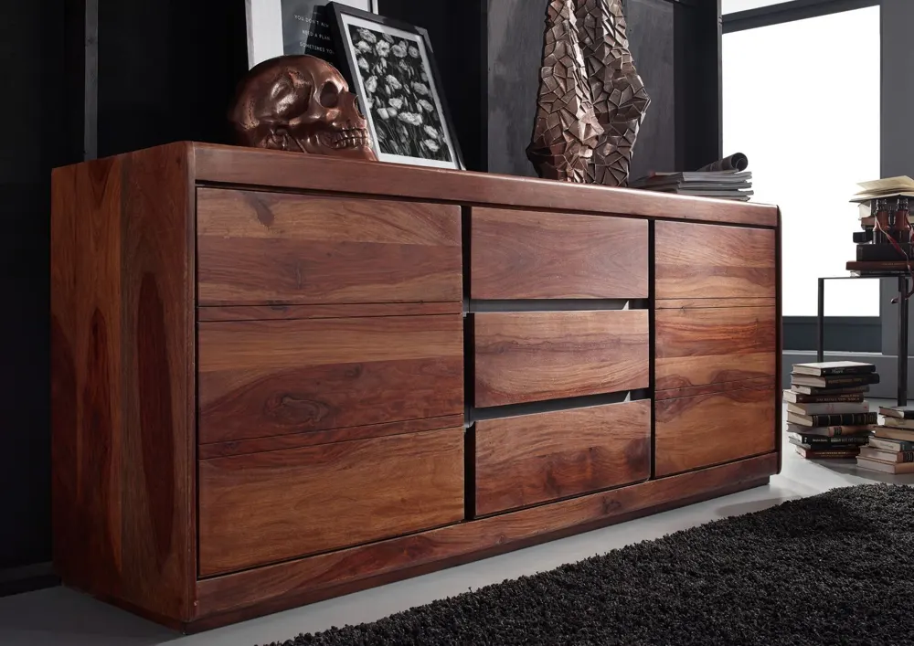 Massivmoebel24 Sideboard SYDNEY, Sheesham lackiert 2