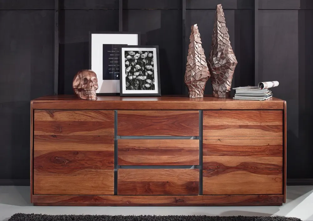 Massivmoebel24 Sideboard SYDNEY, Sheesham lackiert 3