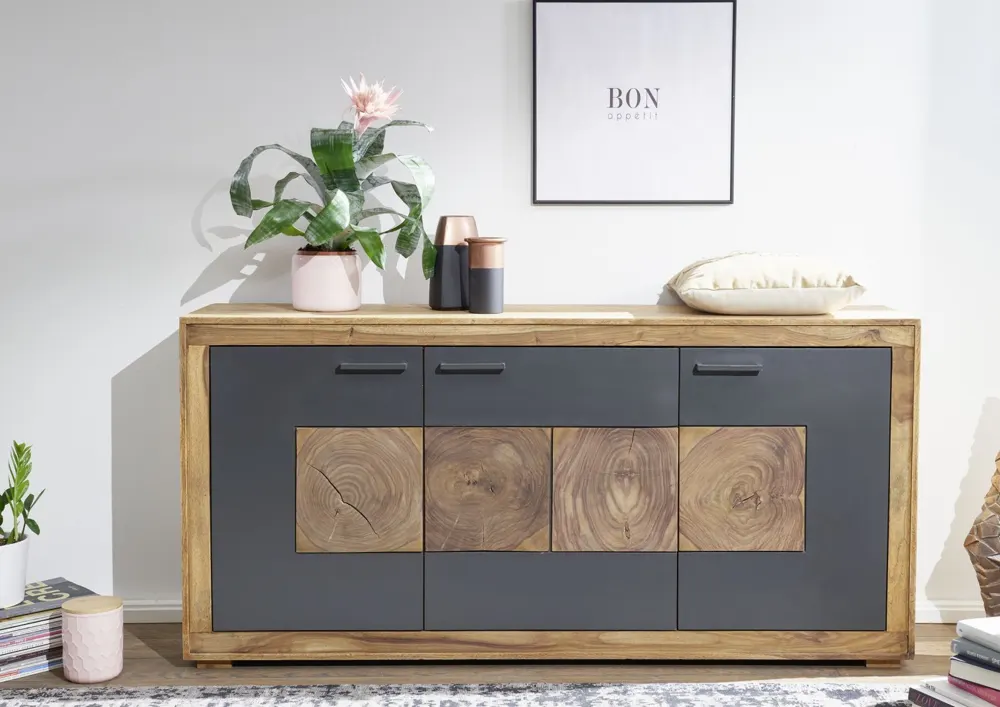 Massivmoebel24 Sideboard TURIN, Sheesham gebeizt 3
