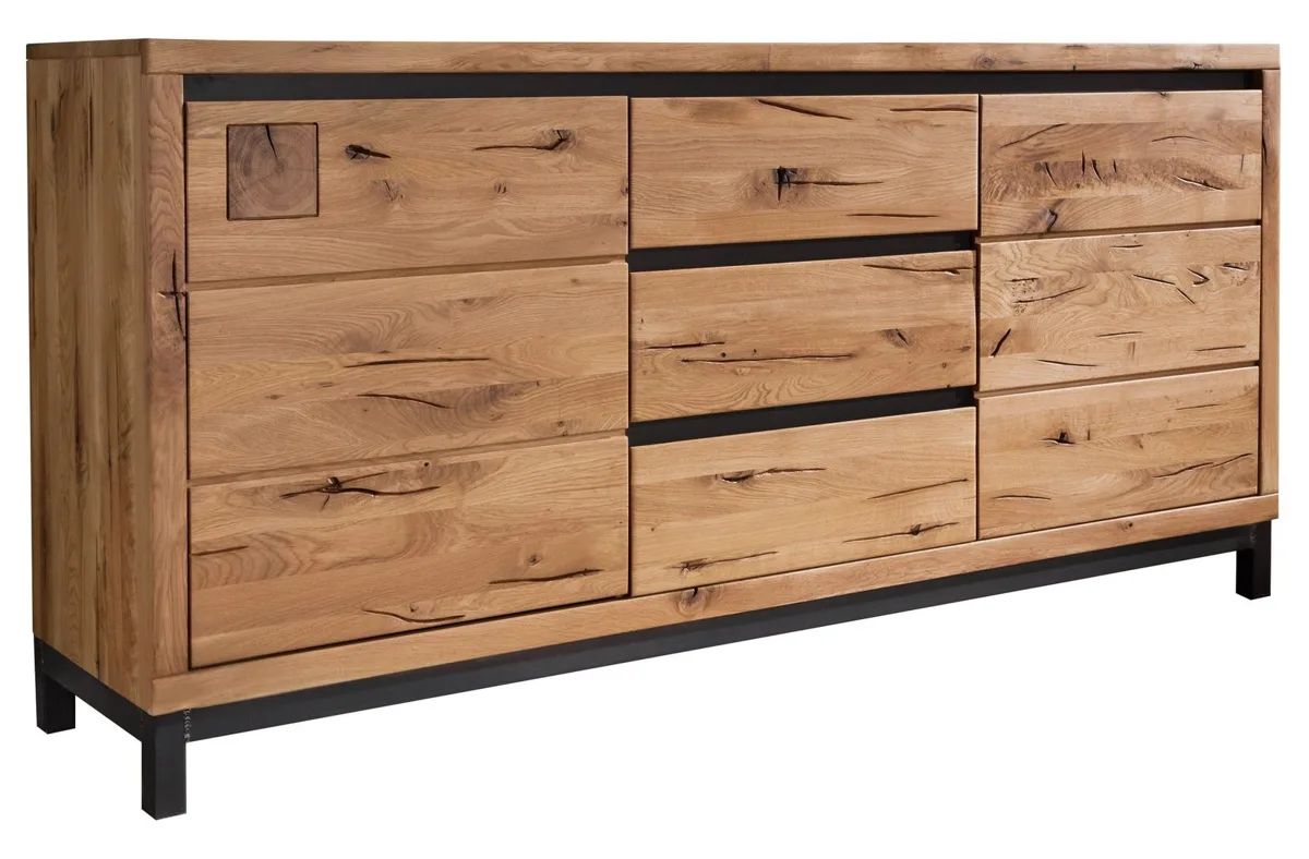 Massivmoebel24 Sideboard VILLANDERS, Wildeiche