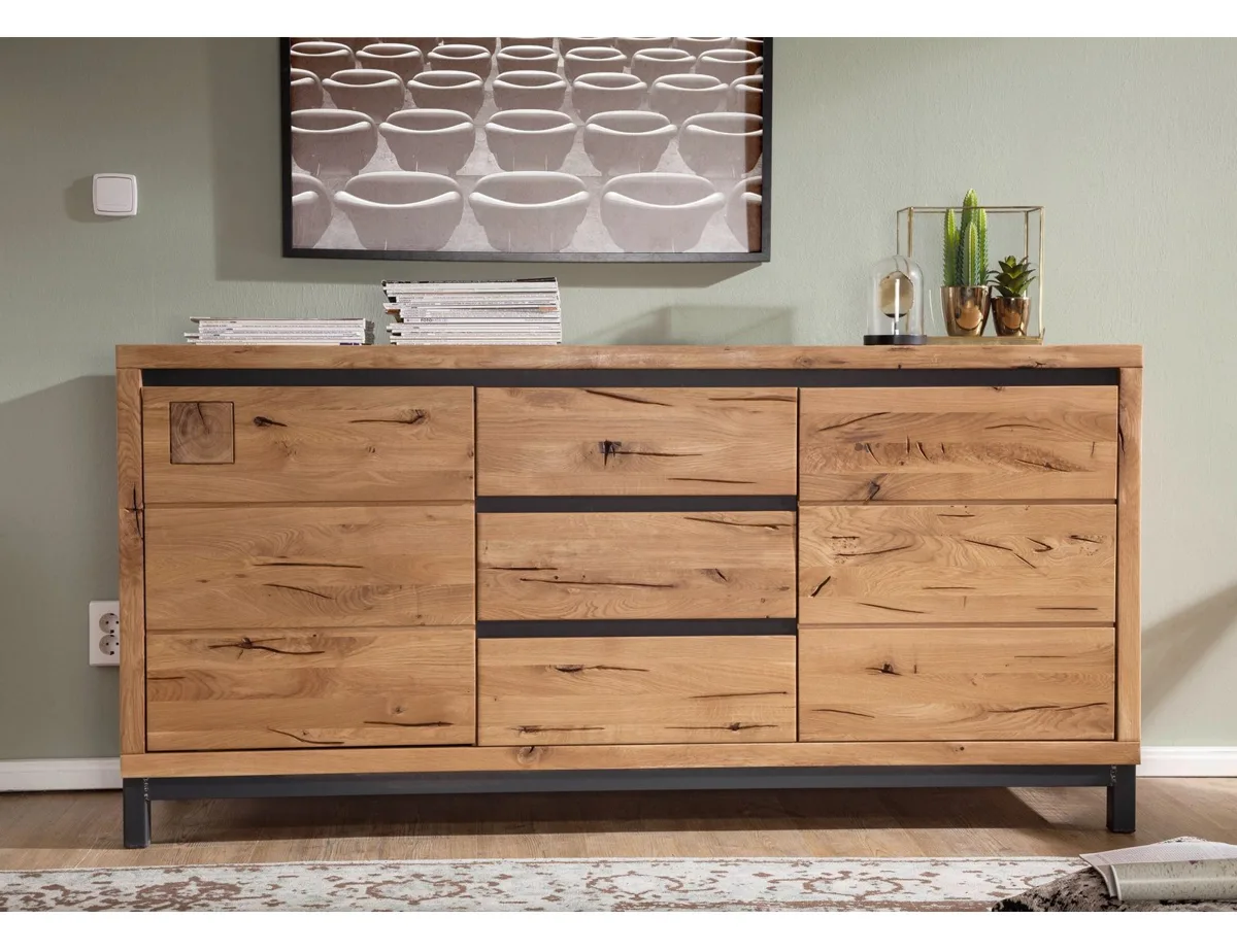 Massivmoebel24 Sideboard VILLANDERS, Wildeiche 2