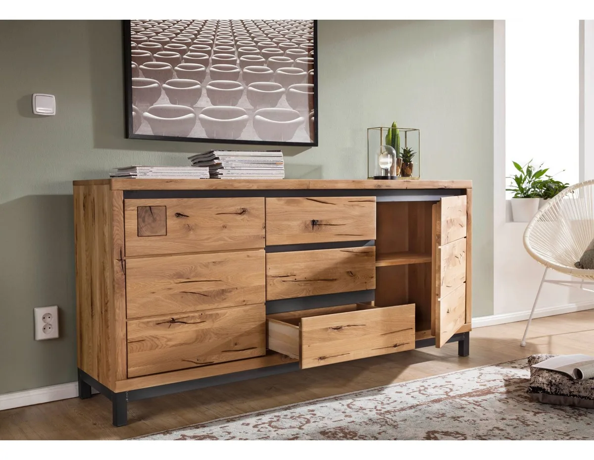 Massivmoebel24 Sideboard VILLANDERS, Wildeiche 3