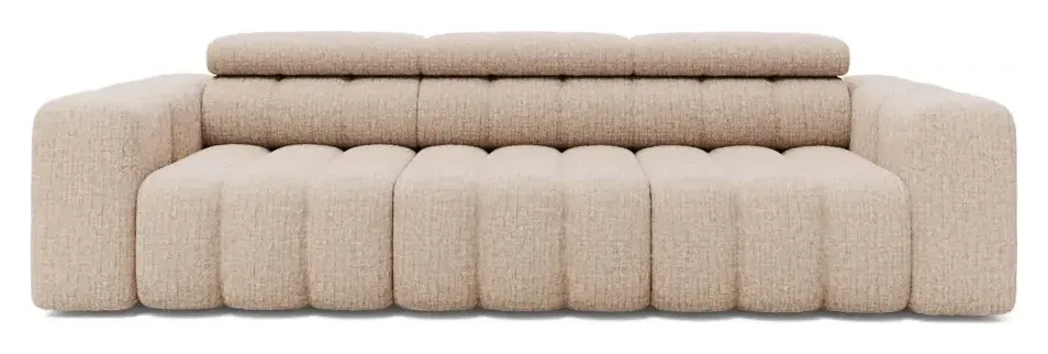 Massivmoebel24 Sofa 3-Sitzer KONSTANTIN, Chenille beige