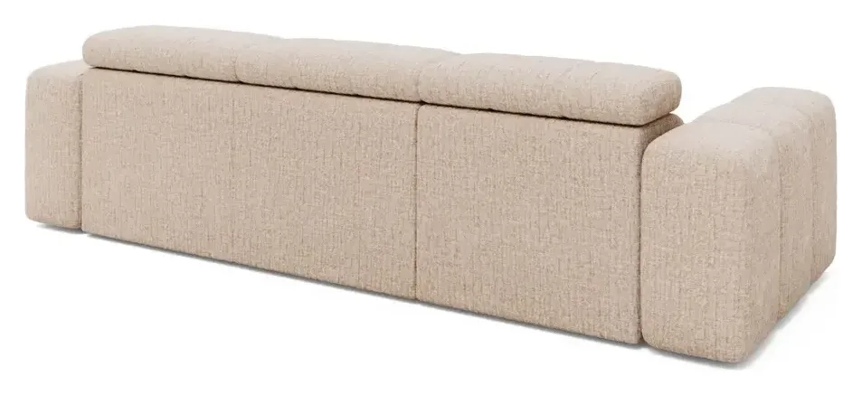 Massivmoebel24 Sofa 3-Sitzer KONSTANTIN, Chenille beige 3