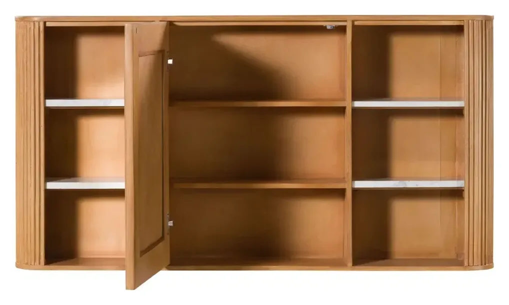 Massivmoebel24 Spiegelschrank BARCELONA, Mango natur 2