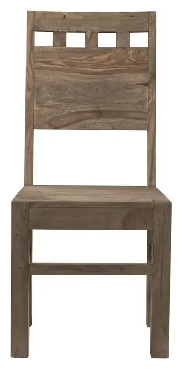 Massivmoebel24 Stuhl NATURE GREY, Sheesham grau geölt 2