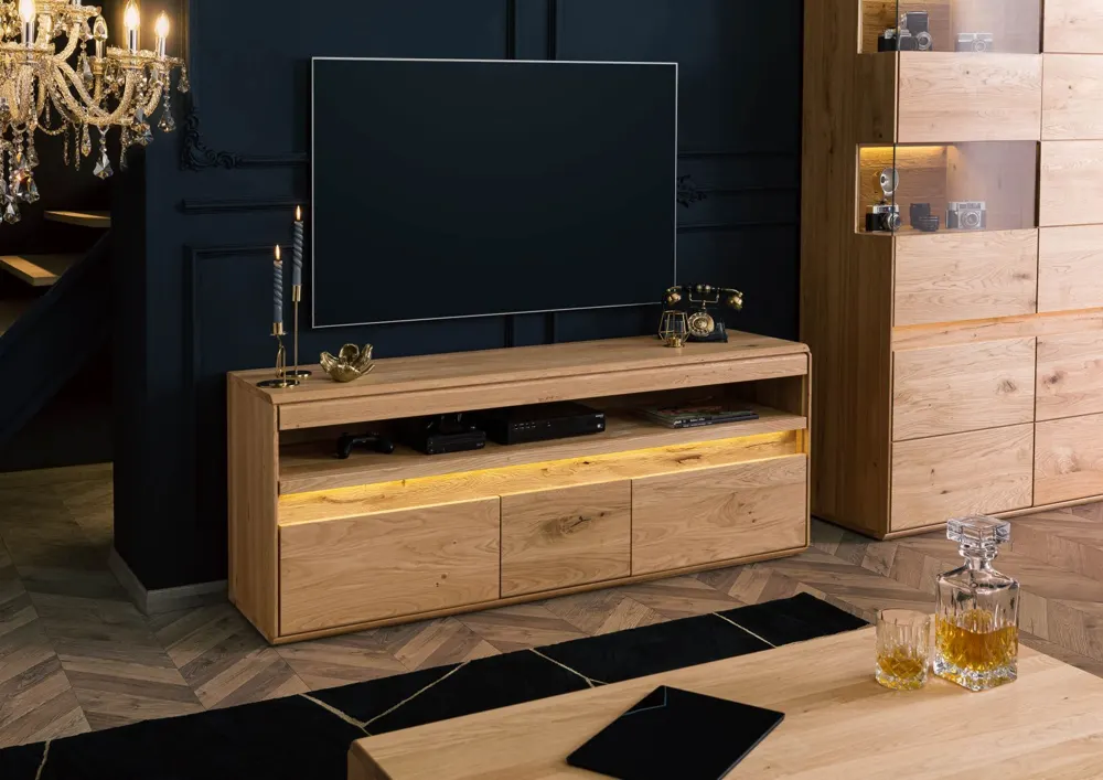 Massivmoebel24 TV-Board CARDIFF, Wildeiche natur geölt 3