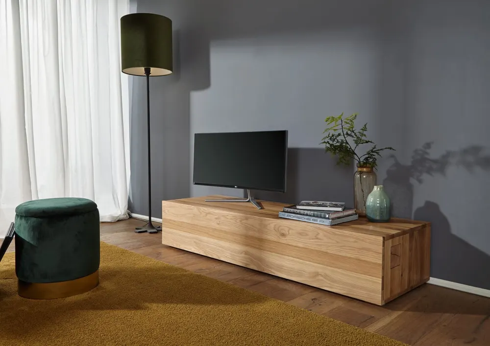 Massivmoebel24 TV-Board FRANKFURT, Zerreiche natur geölt